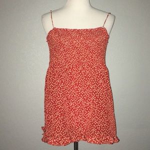 LAST CHANCE Corey Lynn Calter silk ditzy floral tank ruffle